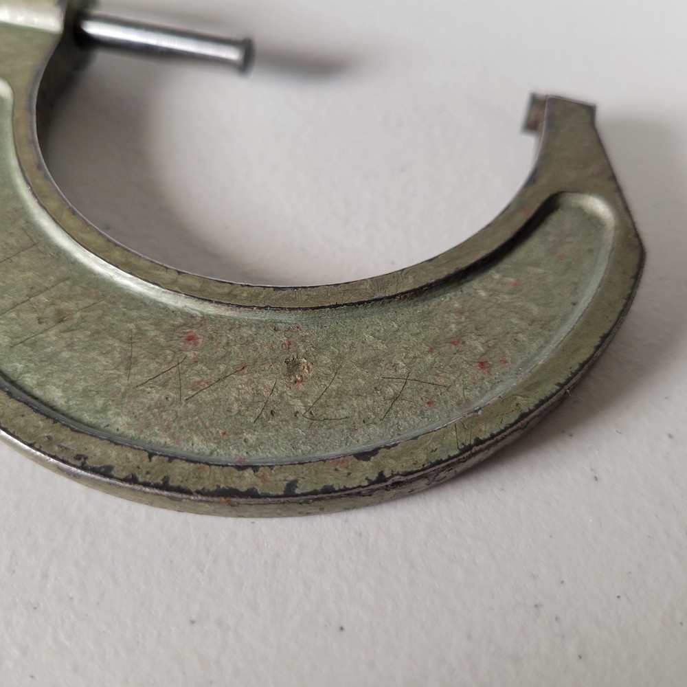 Fowler Helios Micrometer, 2” - 3" Range .0001 Ratcheting Locking Vintage
