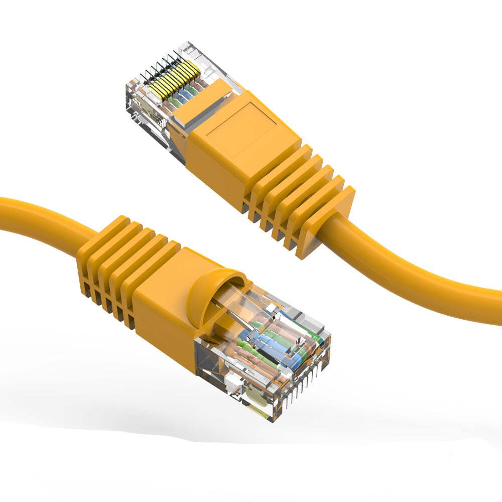 0.5Ft CAT6 UTP Ethernet Network Booted Cable Yellow