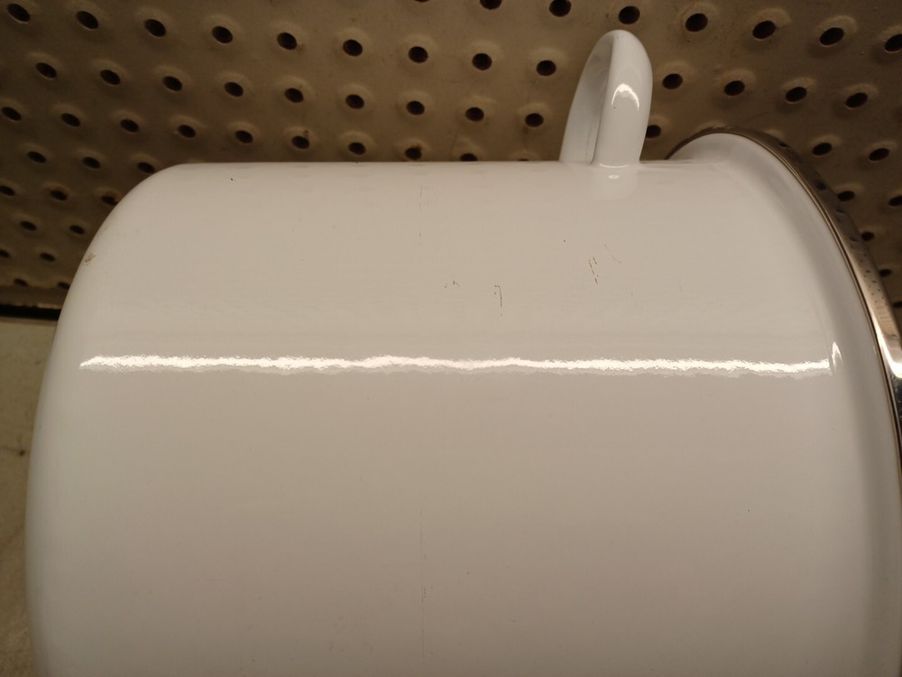 3 Piece STRAINER POT Set Metal White Kitchenware Kitchen Cooking Pasta Straining