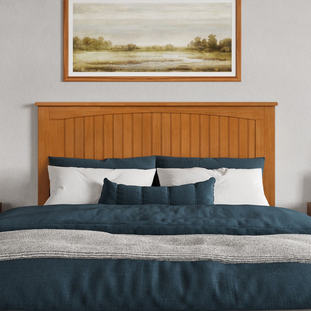 Nantucket Queen Wood Panel Headboard in Light Toffee