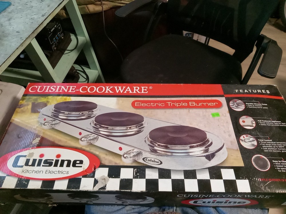 Cuisine Cookware Electric Triple Burner