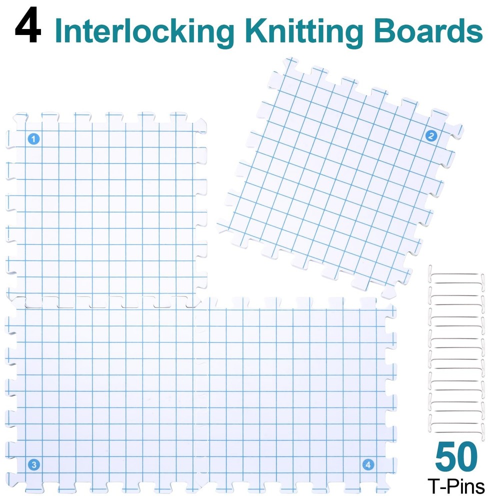 Interlocking Blocking Mats - Blocking Mats for Knitting and Crochet Projects,...