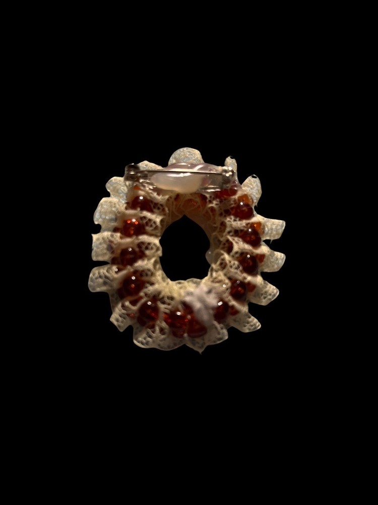 Vintage Lace Pinback Handmade