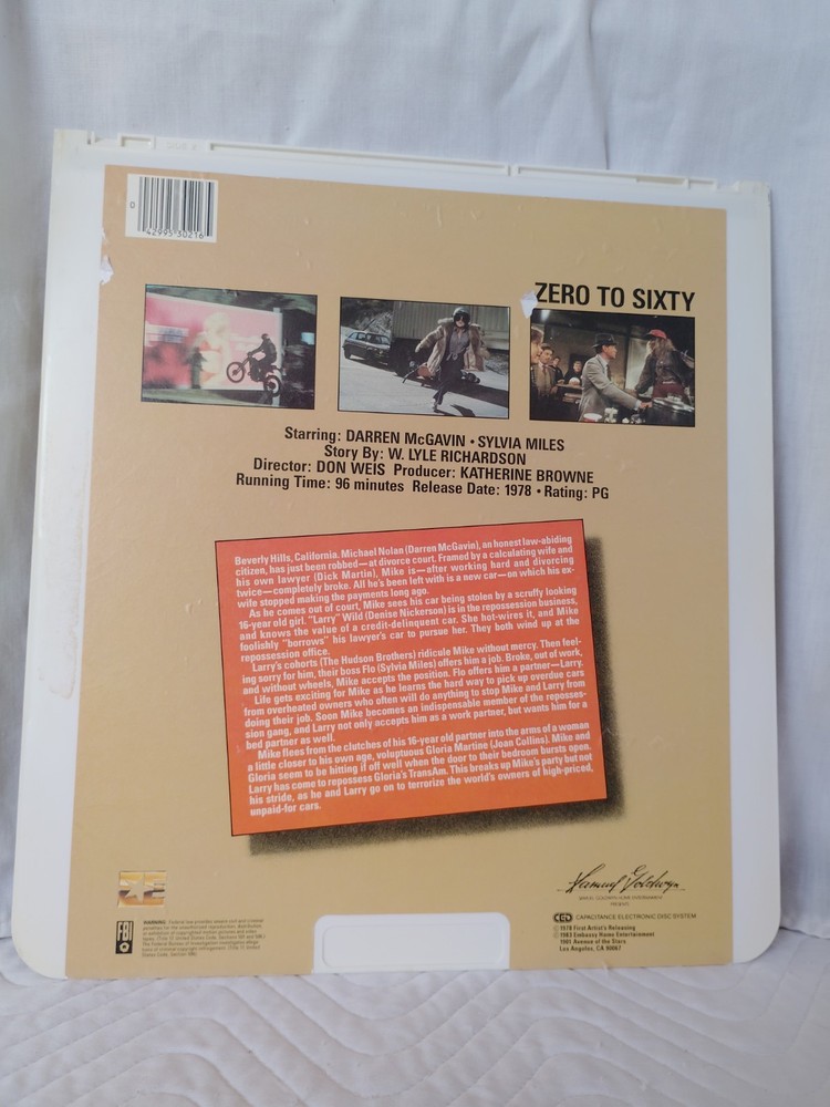 Zero To Sixty CED 1978