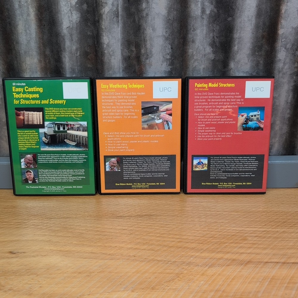 3 DVD set for Layout Scenery Instruction with Dave Frary + - Trackside Modeler