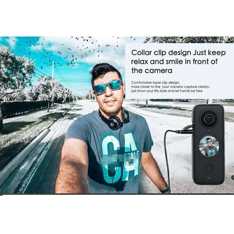 High Quality Type-C Lavalier Microphone Audio Adapter for Insta360 ONE X2 Camera