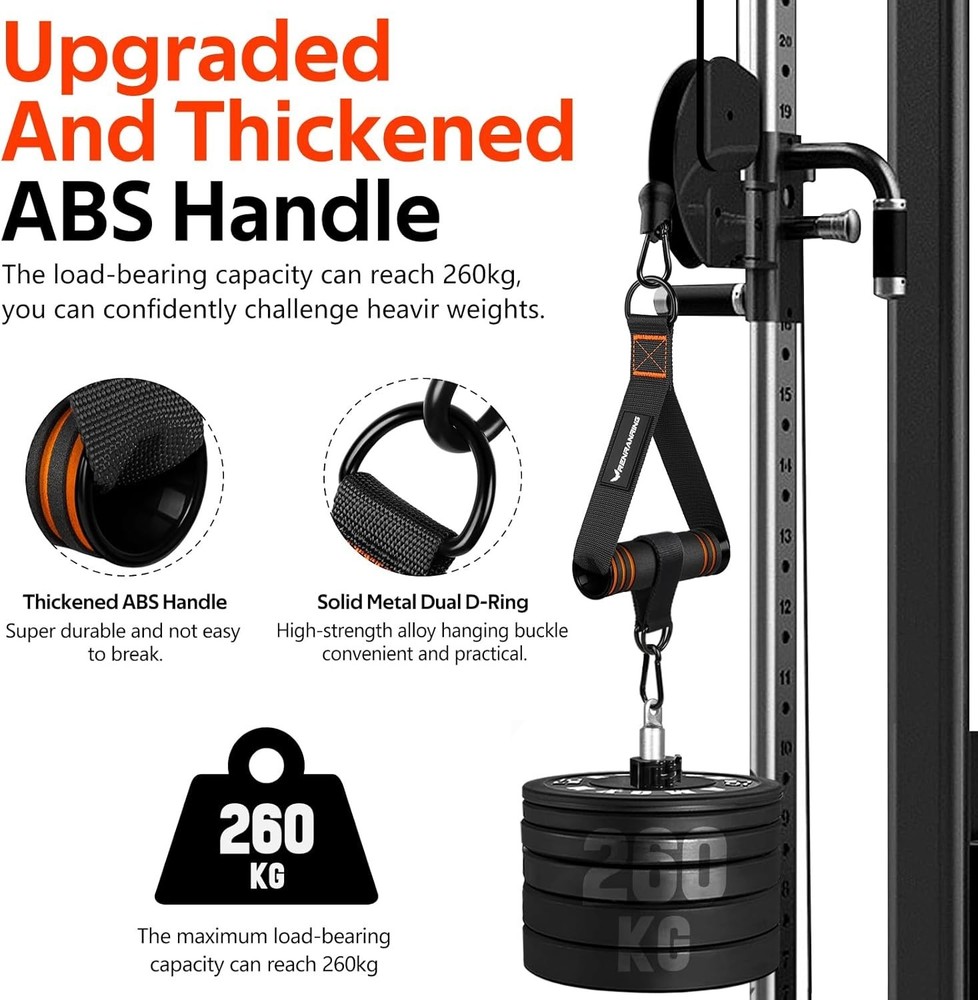 Gym , Replacement Handle Attachments for Cable Machine Pulleys, Resistance Ba...