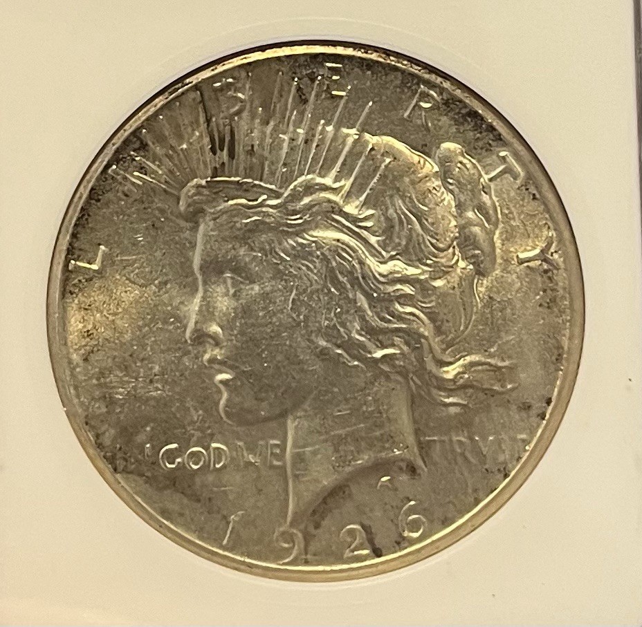 1926 Soapbox ANACS MS60 Peace Silver Dollar