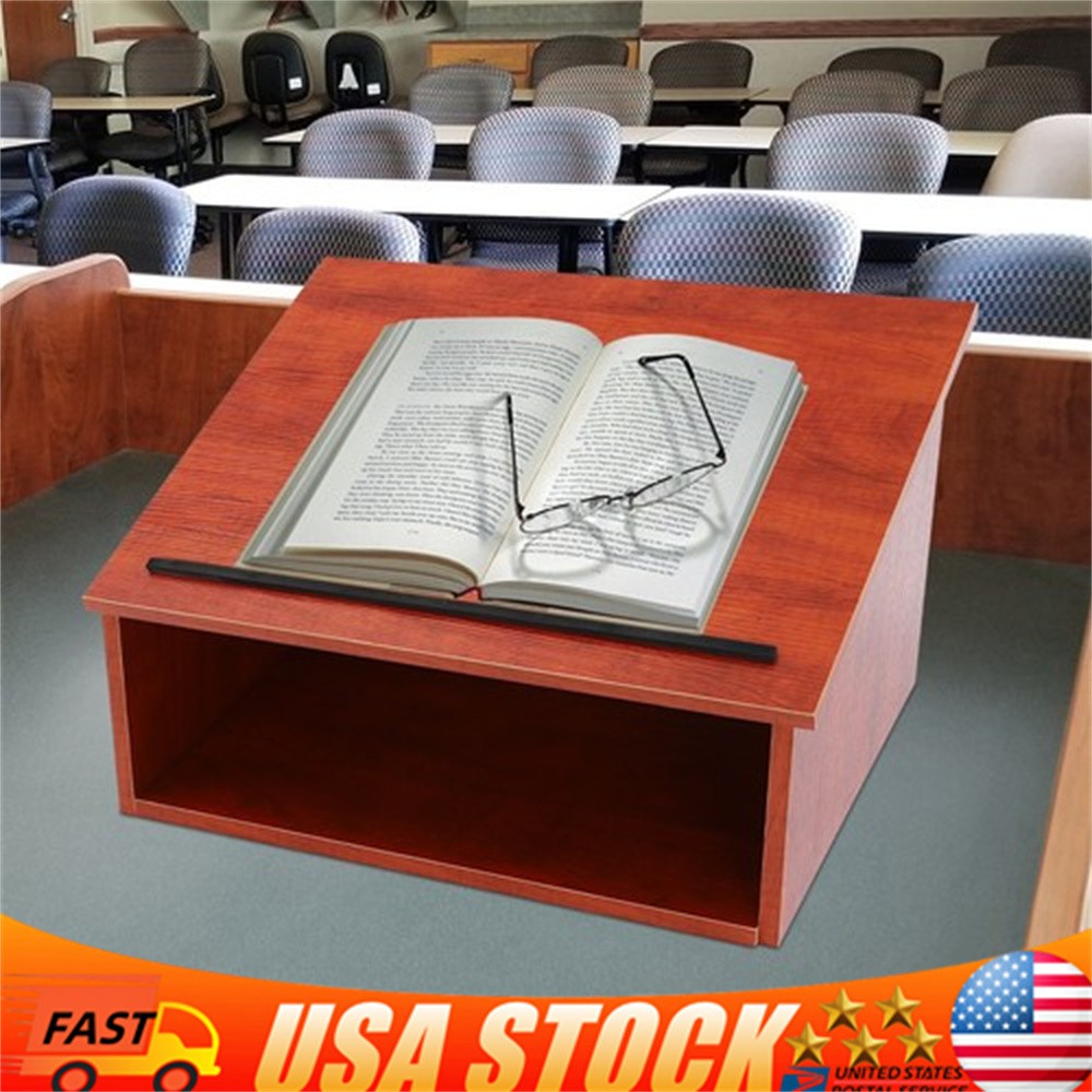 Portable Tabletop Lectern Classroom Presentation Lectern Table Top Lectern Brown