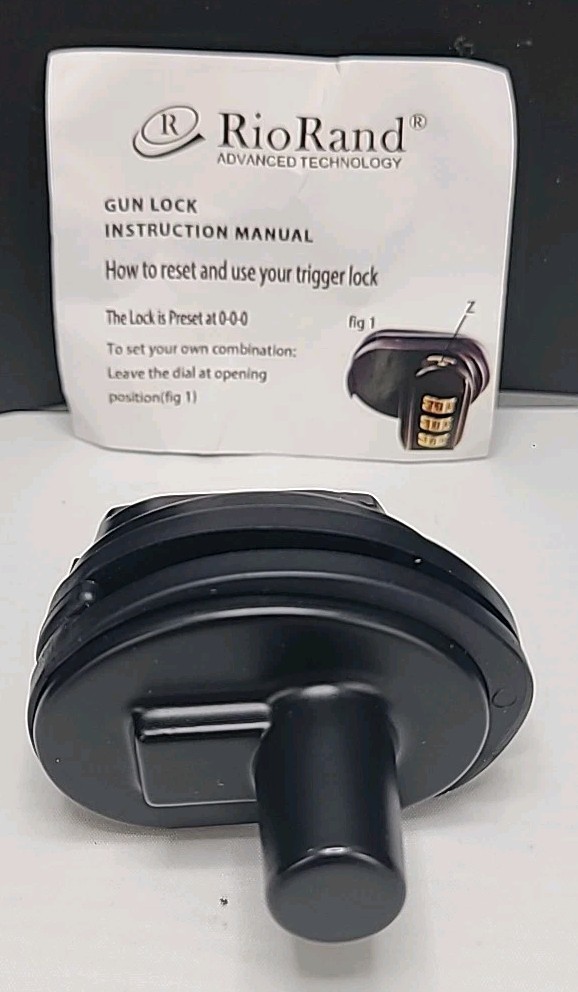 Rio Rand Trigger Lock 3 Digit Set Your Own Combination Gun Lock.