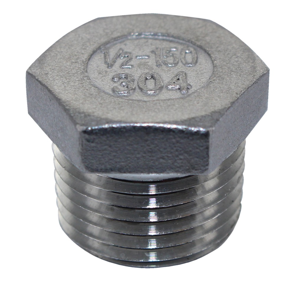 1/2” NPT Stainless Steel Hex Plug For Brew Kettles