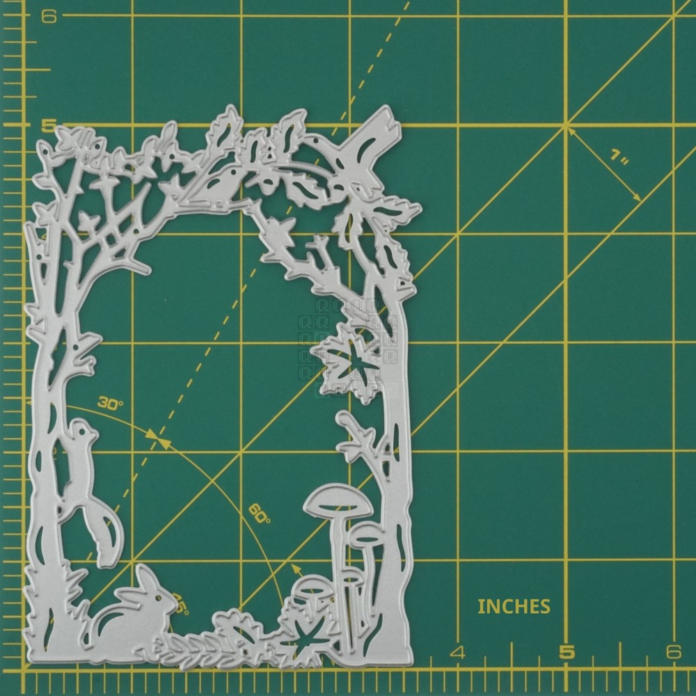 Wild Animals in Trees Autumn Frame Metal Cutting Die