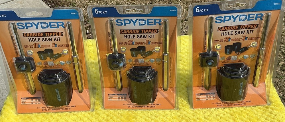 Spyder Carbide Tipped Hole Saw Kits (3)
