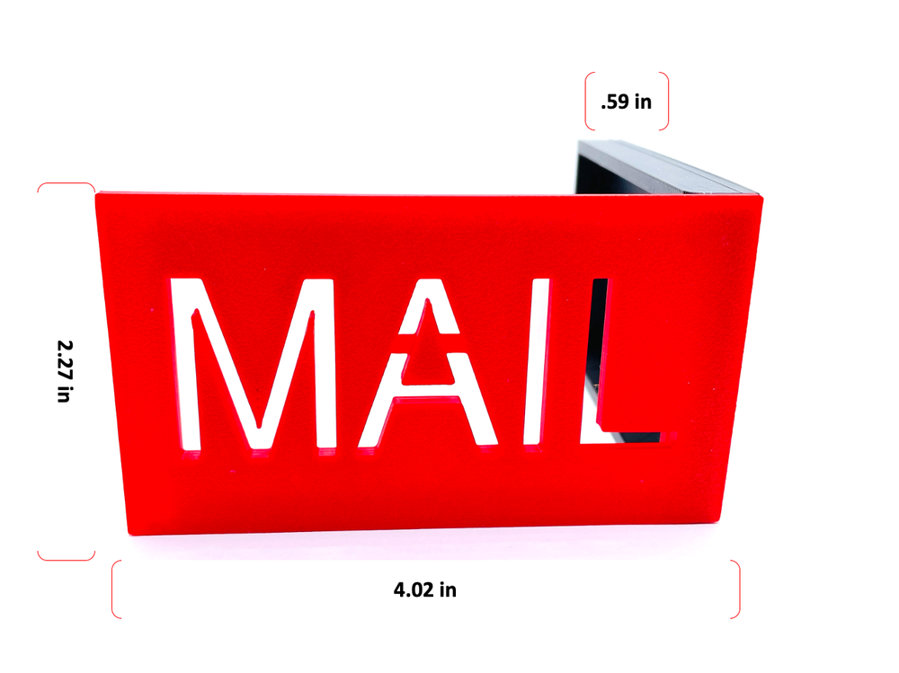 MAIL Mailbox Flag Solution Universal Front Mount Design Stylish Replacement Red