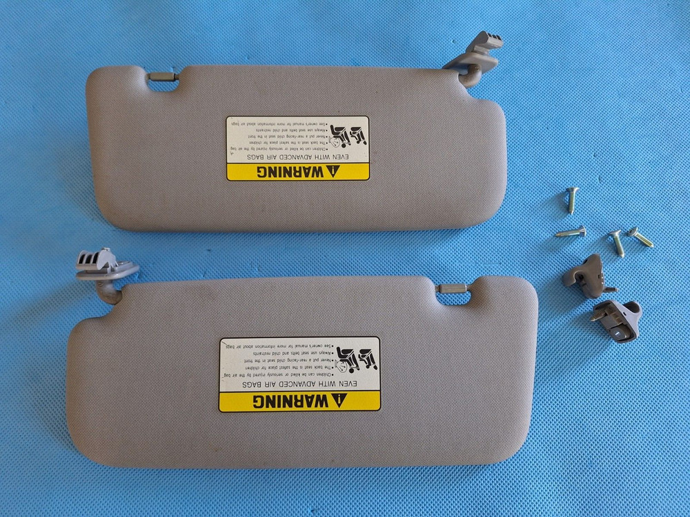 2012-2017 HYUNDAI ACCENT Set Pair SUN VISOR Gray SUNVISOR with visor clip OEM