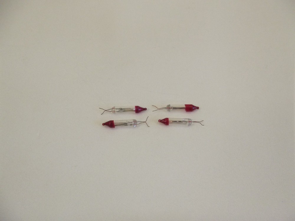 4 BARE Mini Bulb Flashers Christmas Tree Lights Replacement Bulbs 2.5 V .425