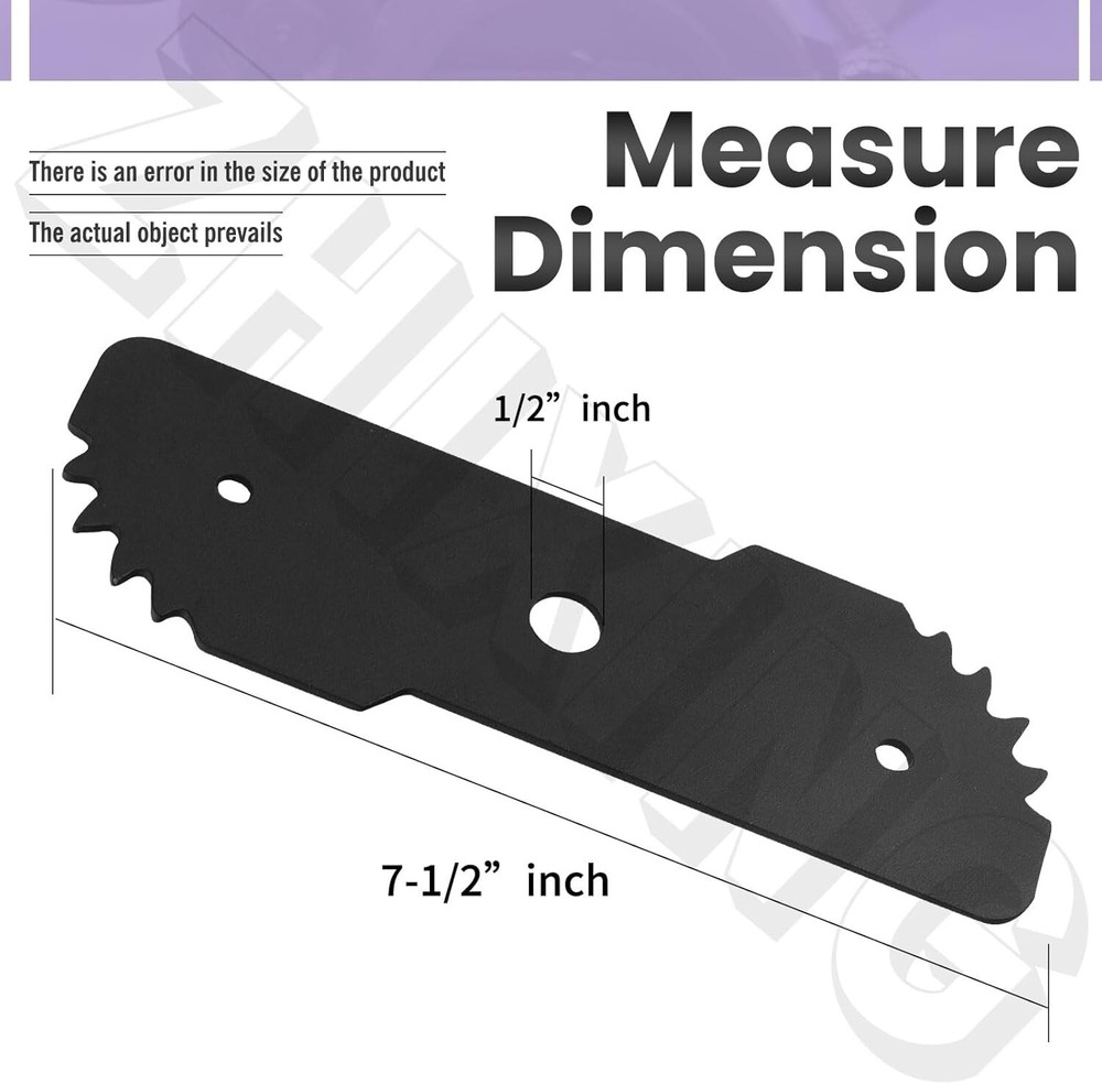 EB-007 7.5-Inch Edge Hog Heavy-Duty Edger Replacement Blade Compatible Black