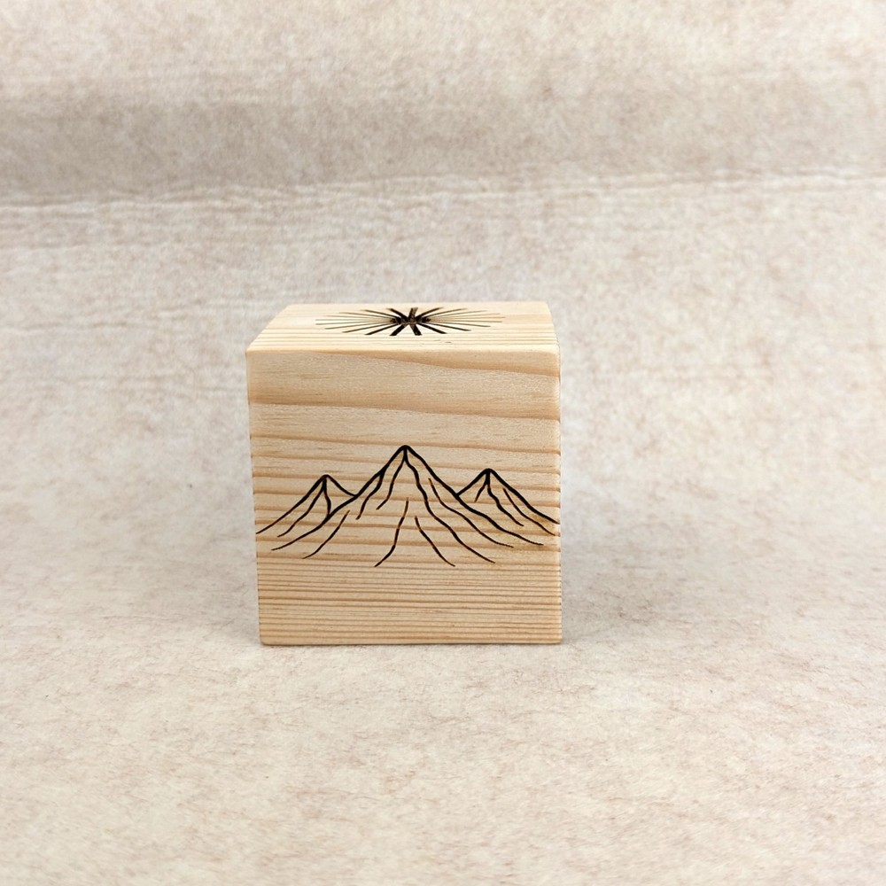 Pine Wood Sauna Oil Diffuser Cube for Essential Oils