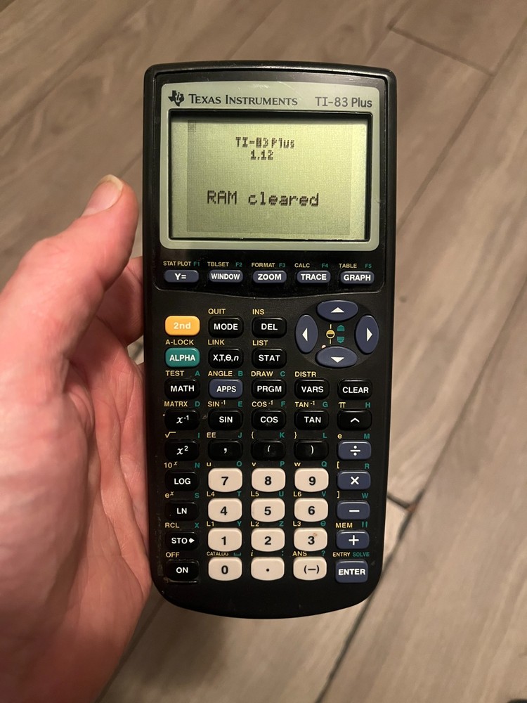 Texas Instruments TI-83 Plus Graphing Calculator With Cover (TESTED/WORKING)