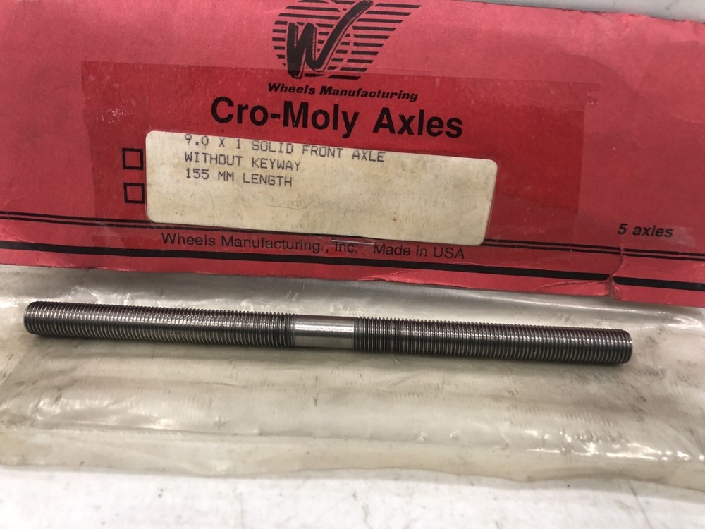 Wheels Manufacturing Cro Moly Axle 9x1 Solid Front 155mm Axle