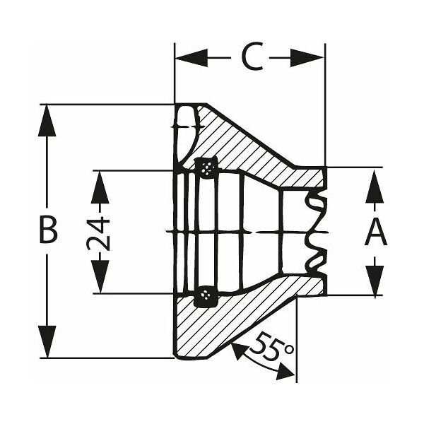 RÖHM Driver head CoAE, direct toothed Right-hand 21-40 mm