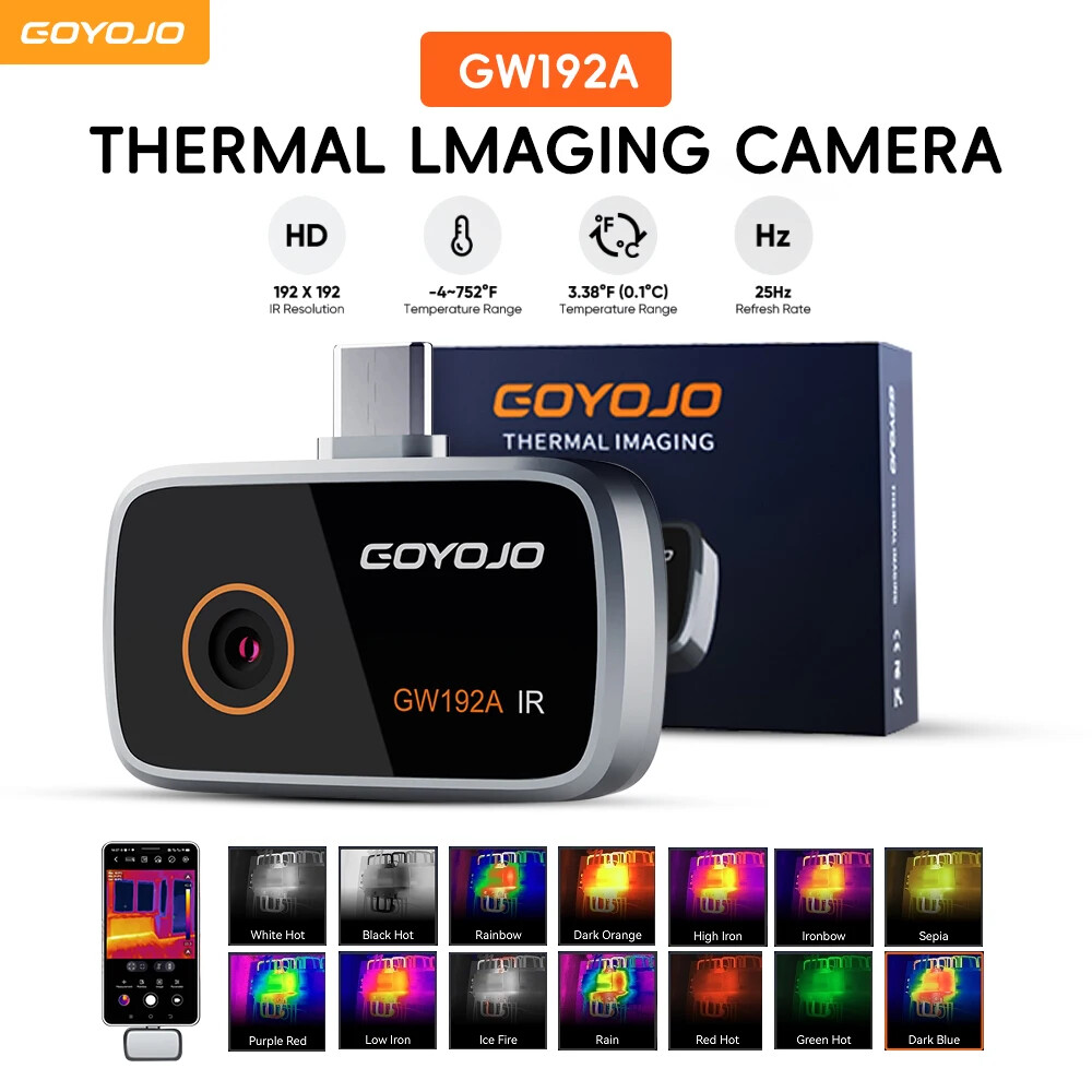 Thermal Imaging Camera For Android IPhone 192x192 IR Resolution 25Hz RefreshRate