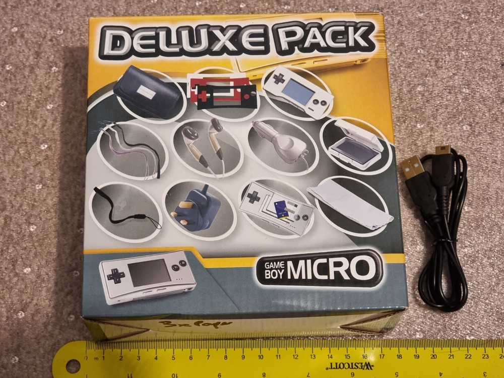 NINTENDO GAMEBOY ADVANCE MICRO PACK NEW CONSOLE CASE CHARGER USB MAINS FACEPLATE