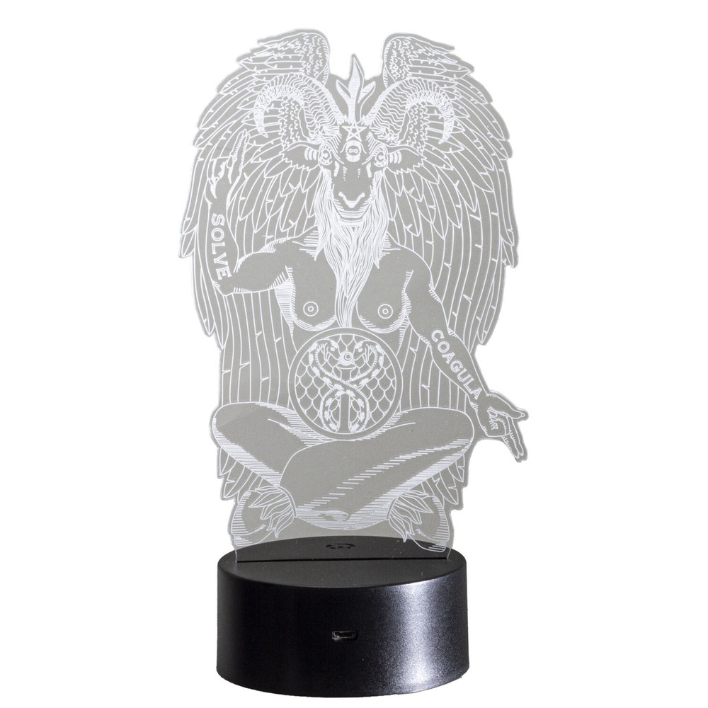 Ebros Sabbatical Goat Baphomet Satanic Acrylic Panel Colorful LED Night Light