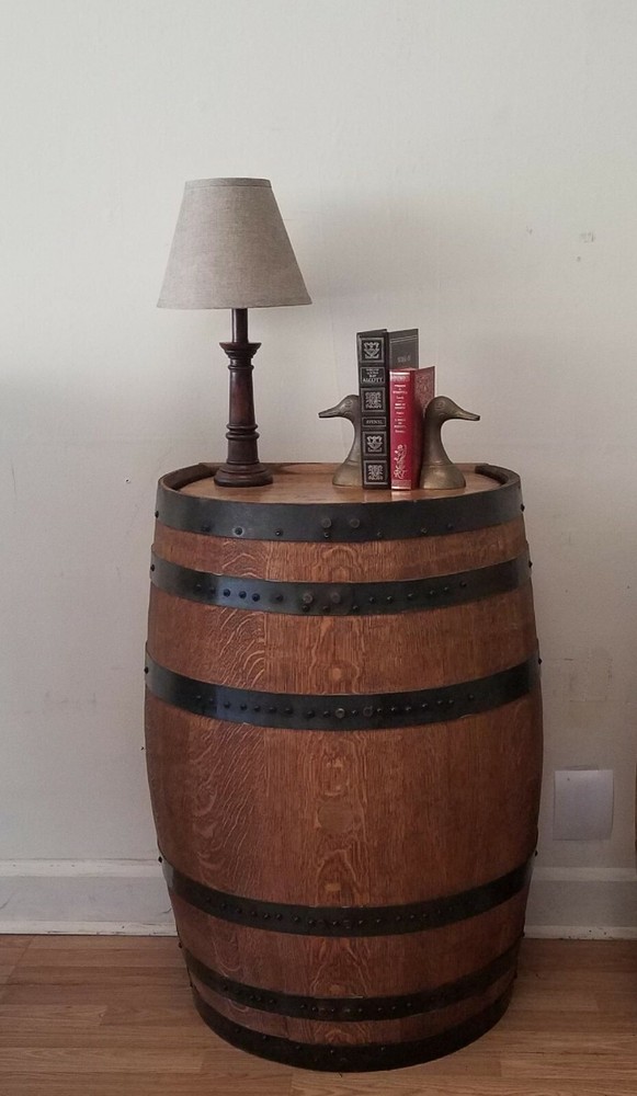 3/4 Whiskey Barrel Foyer Table-Accent Table-Rustic Decor-FREE SHIPPING