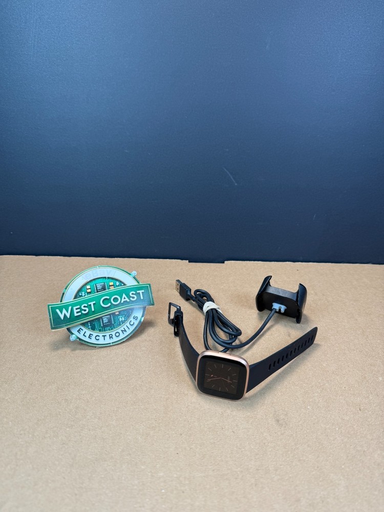 Fitbit Versa 2 Activity Tracker Gold Smart Watch MN: FB507 With Charger