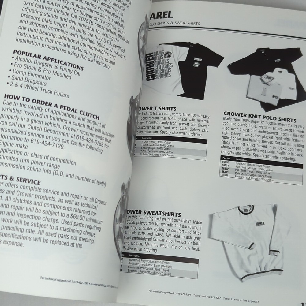 Crower Master Catalog #86501 from 1996-97