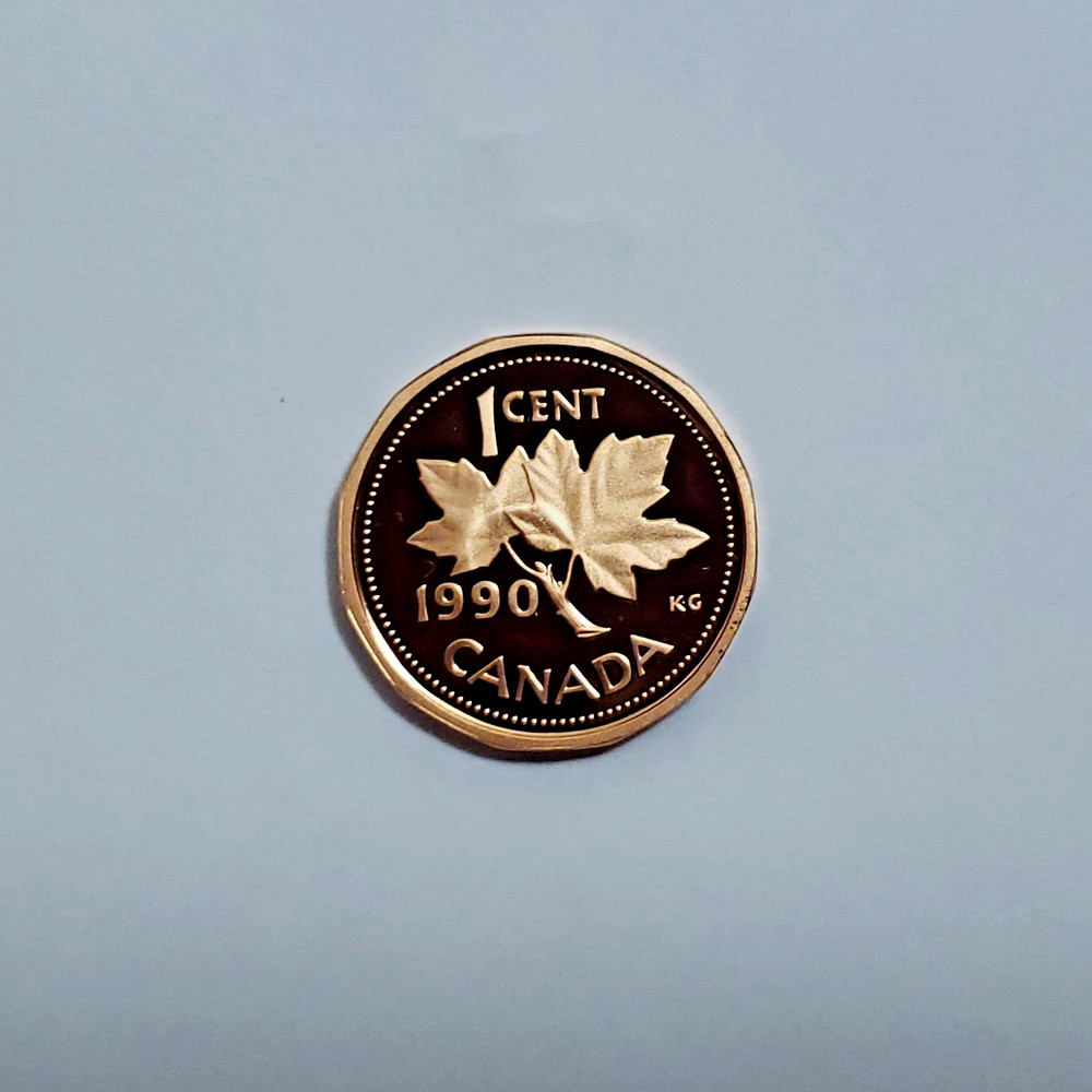 1990 Canadian Proof Penny