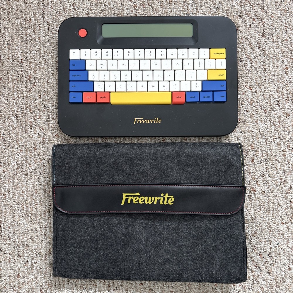 Astrohaus Freewrite Alpha Cosmic Edition Digital Typewriter with Felt Case