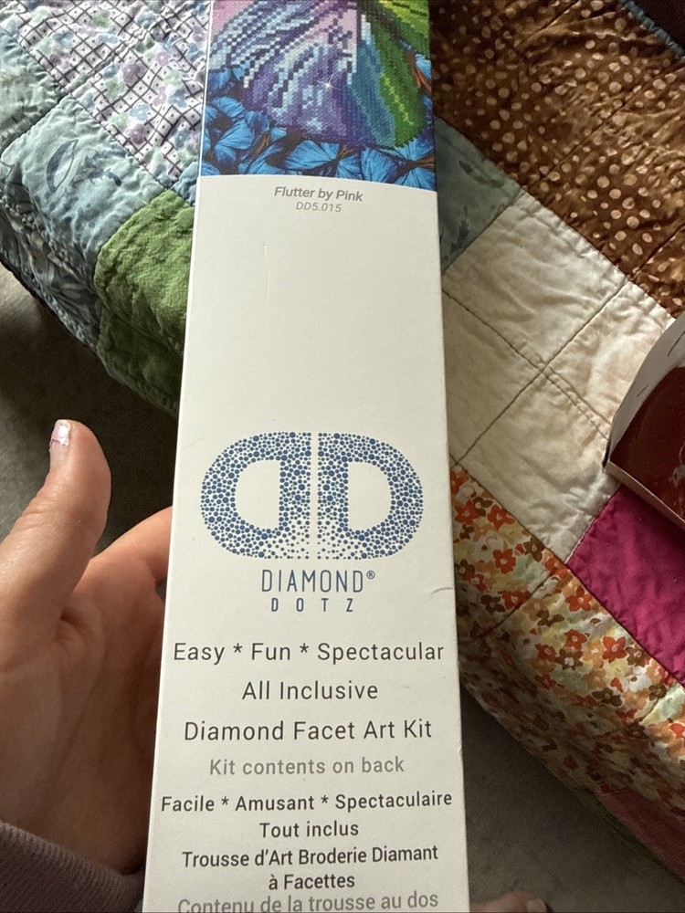 Diamond Dotz Art Kit “ Flutter By Pink ” New