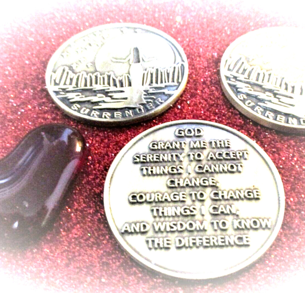 Coin Brass Chip All 12 Step Programs Medallion Surrender / Serenity