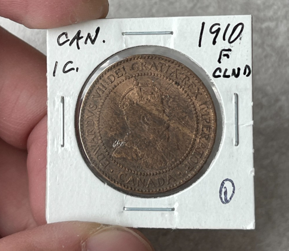 1910 Canada Large Cent - Cleaned Residue L2