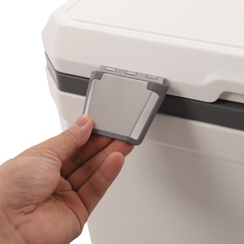 45L Wheeled Insulated Cooler Box with Pull Handle for Camping Picnic Beach