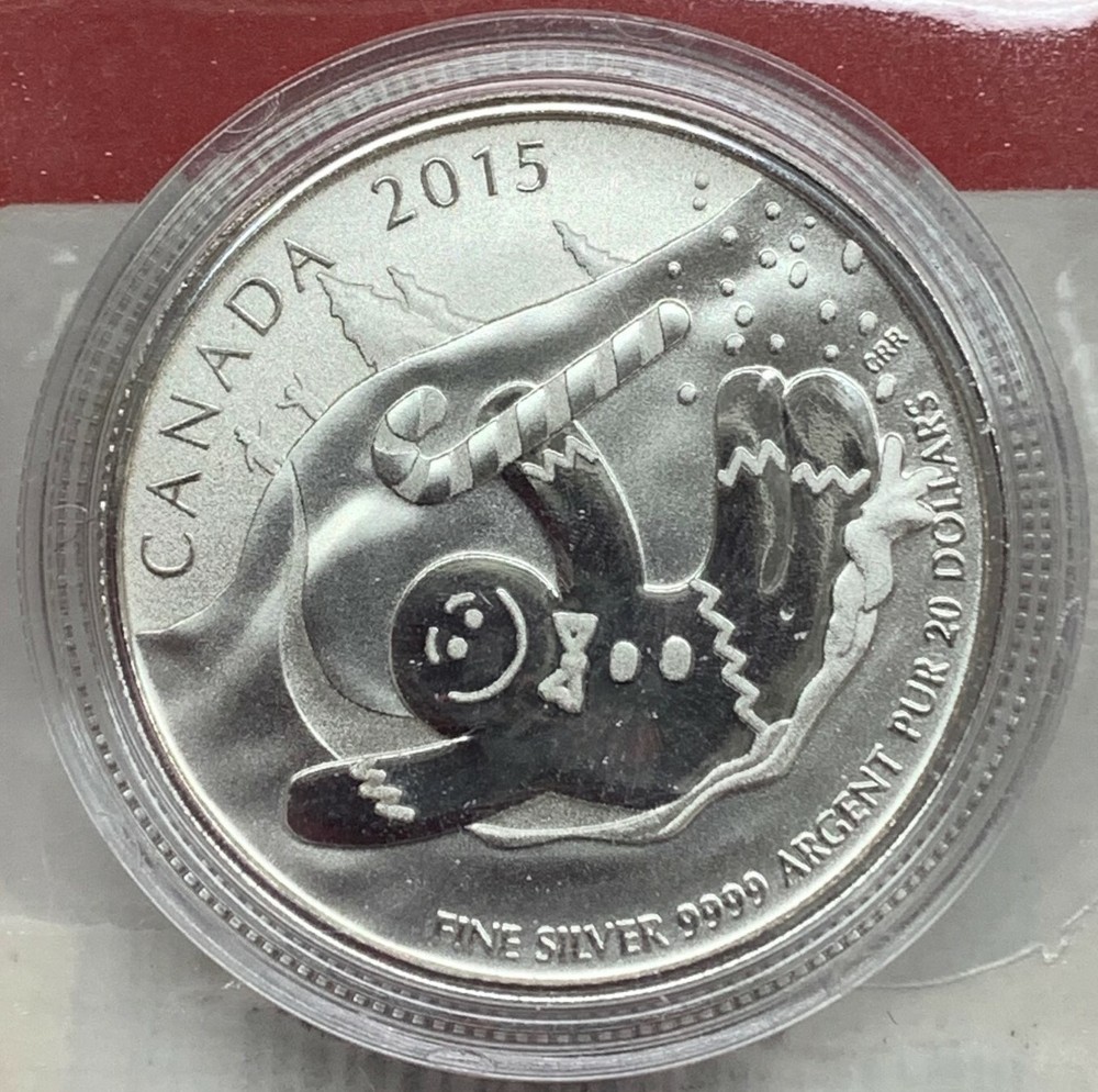 2015 Canada $20 for $20 SILVER COIN GINGER BREAD MAN
