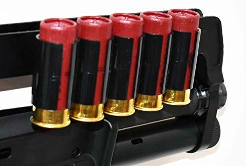 Trinity 12 gauge shell holder with base rail mount for Keltec KS7 shotgun pump.