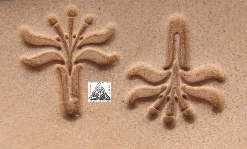 Vintage Basic Tool USA Full Handle Flower Stamp Leather Tool Number 34