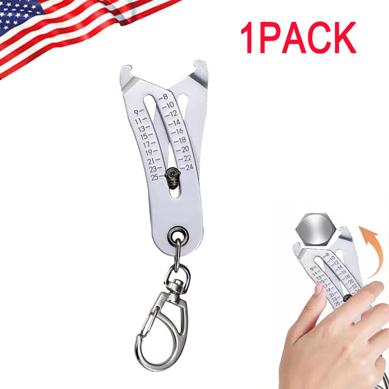 Portable Precise Thread Size Checker Keychain Bolt Size Checker Keychain Manual
