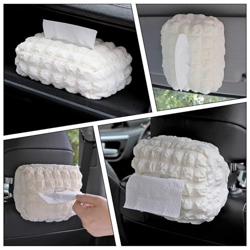 Car Tissue Holder, Car Standard Tissue Holder, Multi-Functional Puff - Beige