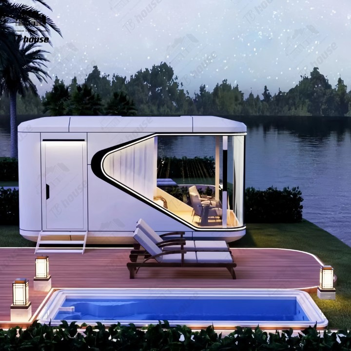 Mini Luxury  Space Capsule Container Ready made Smart Homes 8.5meter