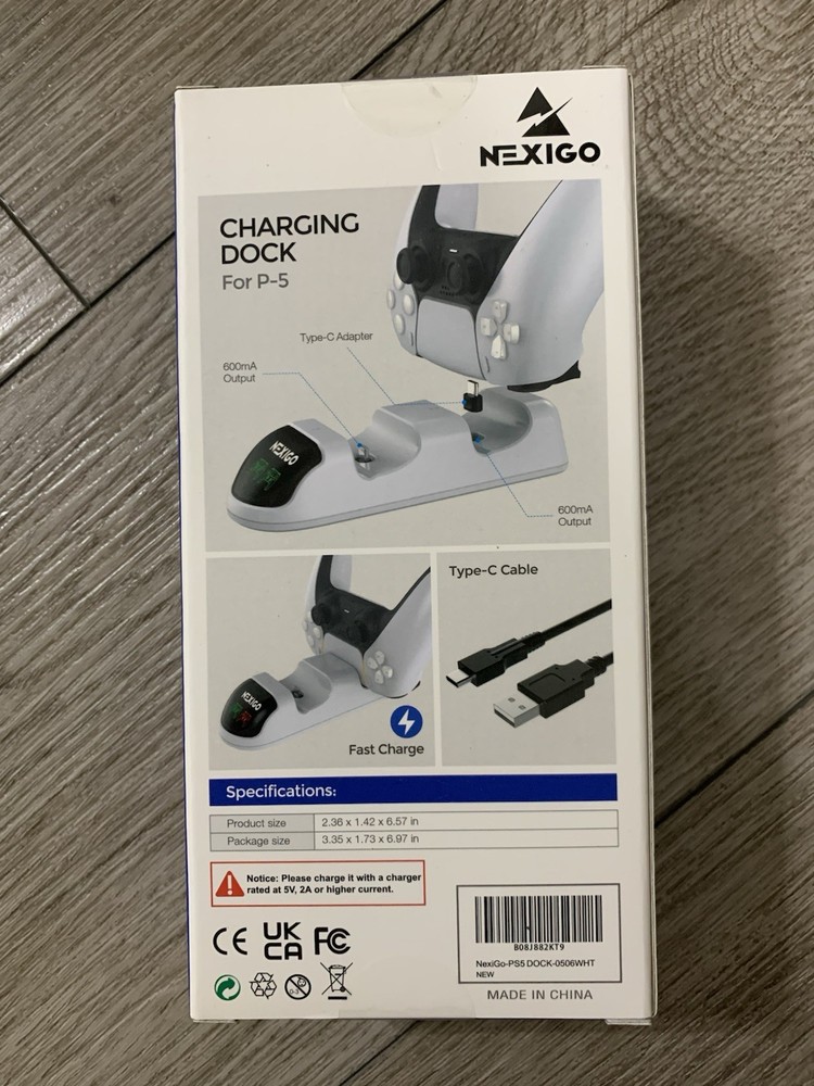 NexiGo Dobe PS5 Controller Charger, Charging Station Dock