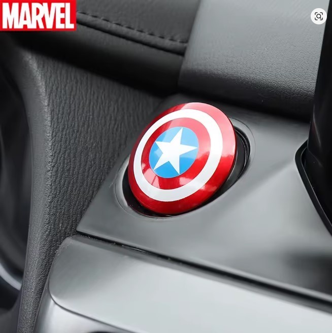 Disney Marvel Captain America Shield Start Stop Push Button Switch Cover NEW