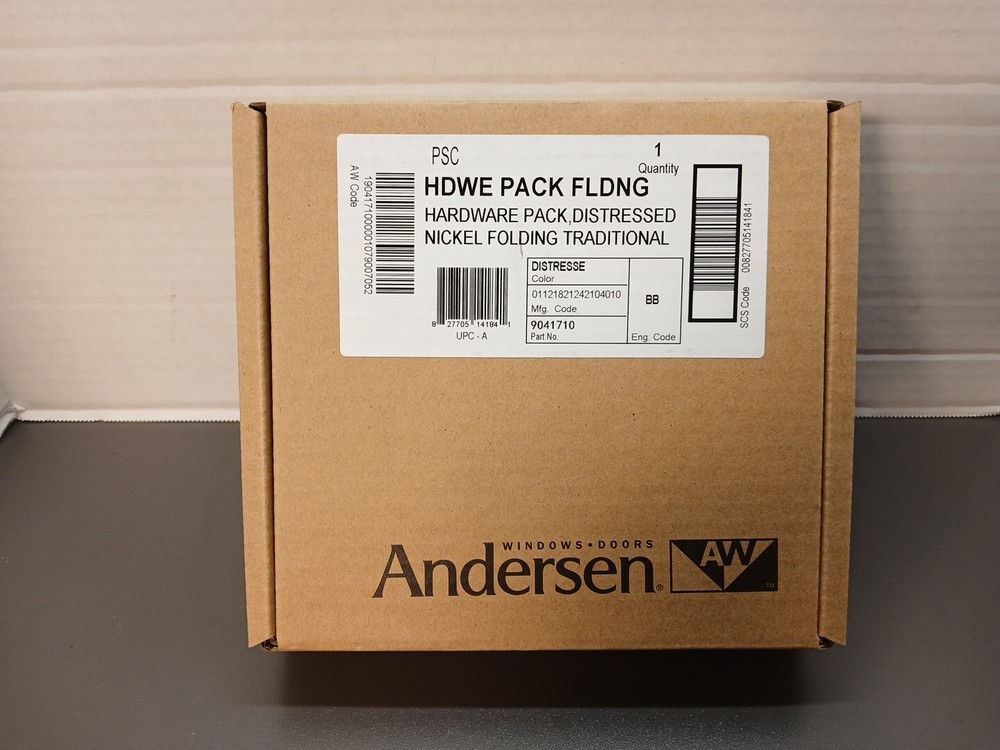 Andersen Hardware Package, Distressed Nickel Folding Traditional PART #: 9041709
