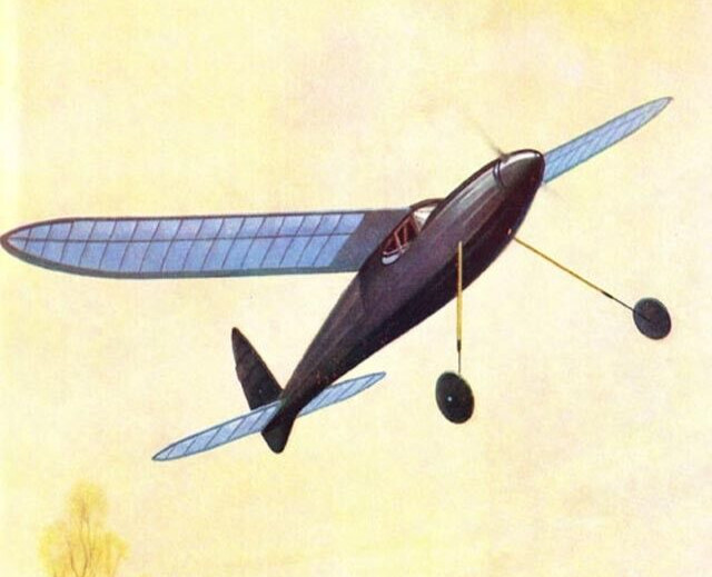 Aristocrat FF Rubber 44" WS RC Model Airplane Plans Templates PDF on USB