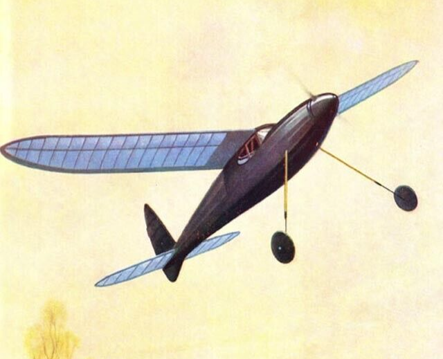 Aristocrat FF Rubber 44" WS RC Model Airplane Plans Templates PDF on USB