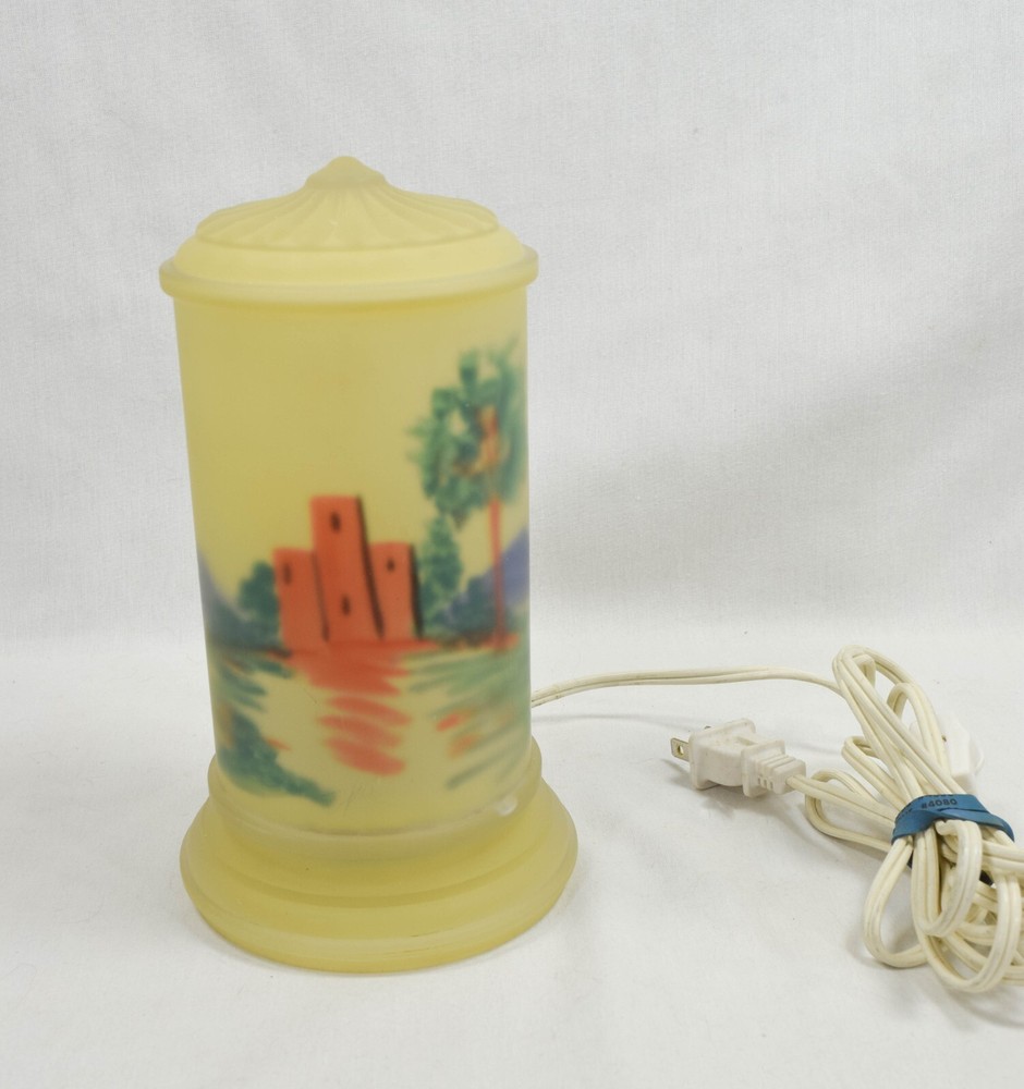Frosted - Reverse Painted - Night Light / Lamp - 8"