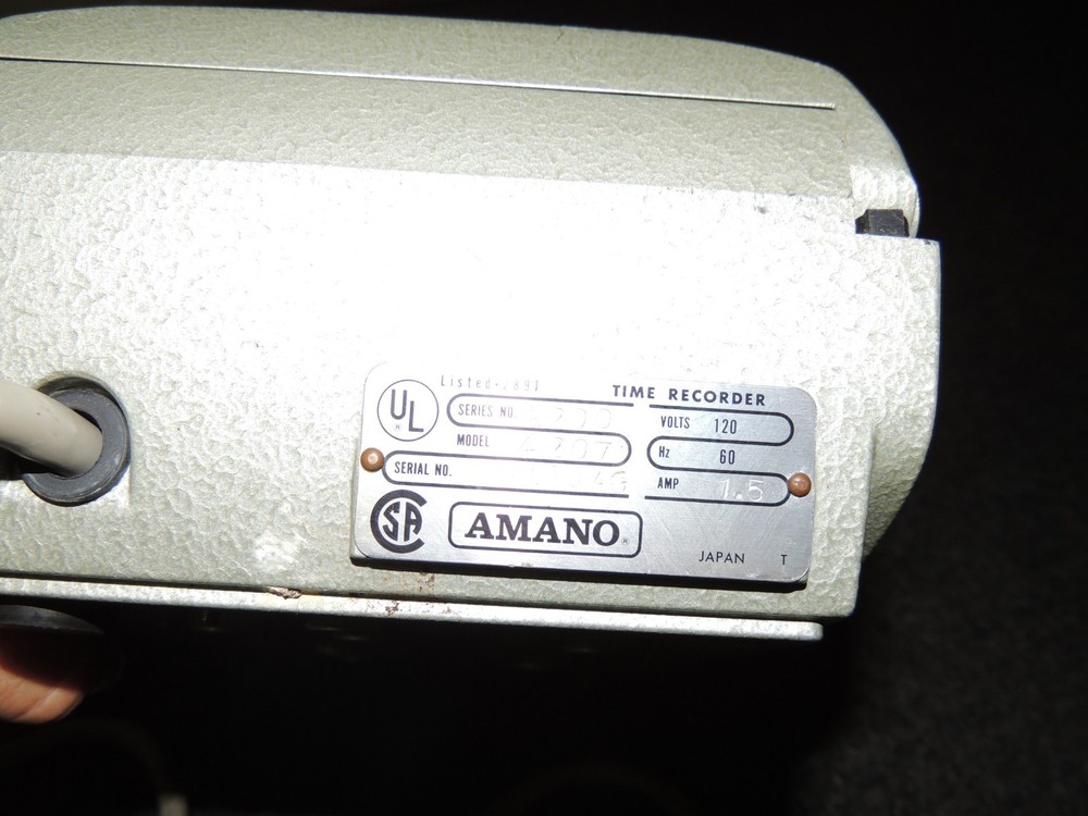 Vintage Amano Time Clock 4207